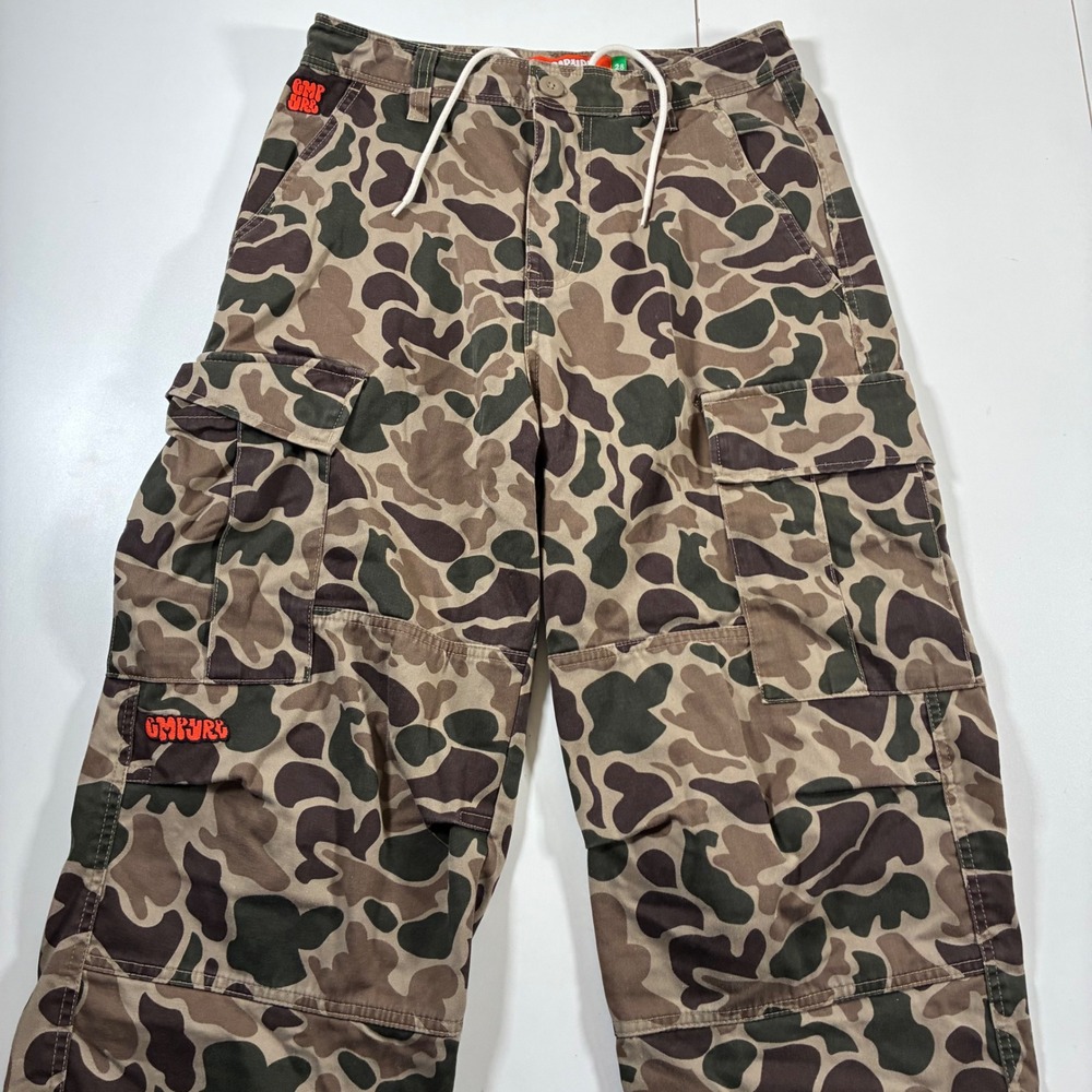 Empyre Camo Cargo Pants 30x27 Brown Duck Hunter Loose Skate Streetwear (Tag 28)